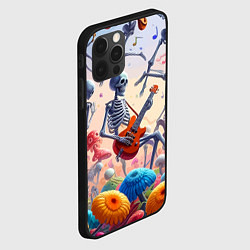 Чехол для iPhone 12 Pro Соло скелета на гитаре - сюрреализм, цвет: 3D-черный — фото 2