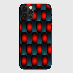Чехол для iPhone 12 Pro Металлическая решетка паттерн, цвет: 3D-черный
