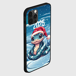 Чехол для iPhone 12 Pro Символ 2025 года - змея, цвет: 3D-черный — фото 2