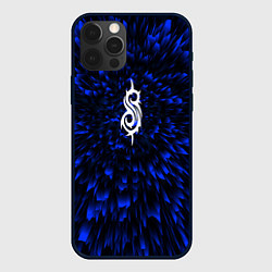 Чехол для iPhone 12 Pro Slipknot blue energy, цвет: 3D-черный