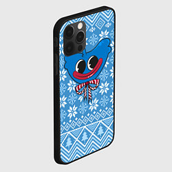 Чехол для iPhone 12 Pro Huggy Wuggy миленький новогодний свитер ugly, цвет: 3D-черный — фото 2
