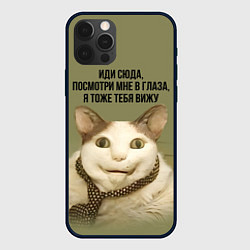 Чехол iPhone 12 Pro Мемный кот бу испугался