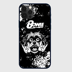 Чехол для iPhone 12 Pro David Bowie рок пес, цвет: 3D-черный
