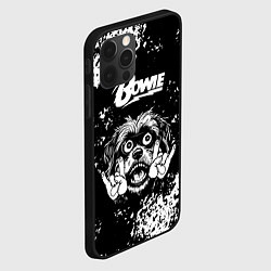 Чехол для iPhone 12 Pro David Bowie рок пес, цвет: 3D-черный — фото 2