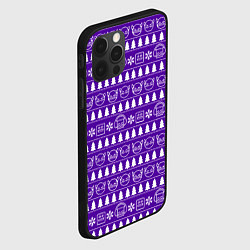 Чехол для iPhone 12 Pro Geometry Dash - pattern новогодний, цвет: 3D-черный — фото 2