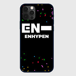 Чехол для iPhone 12 Pro Enhypen конфети, цвет: 3D-черный