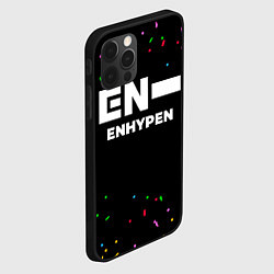 Чехол для iPhone 12 Pro Enhypen конфети, цвет: 3D-черный — фото 2