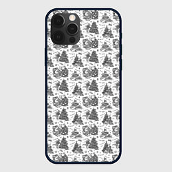 Чехол для iPhone 12 Pro Новогодние зверята, цвет: 3D-черный