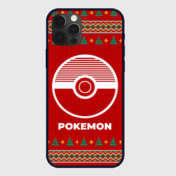 Чехол для iPhone 12 Pro Pokemon new year, цвет: 3D-черный