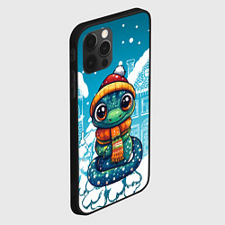 Чехол для iPhone 12 Pro Змейка и снежная ночь, цвет: 3D-черный — фото 2