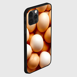 Чехол для iPhone 12 Pro Яйца, цвет: 3D-черный — фото 2