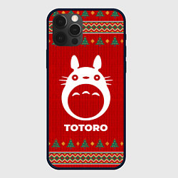 Чехол для iPhone 12 Pro Totoro new year, цвет: 3D-черный