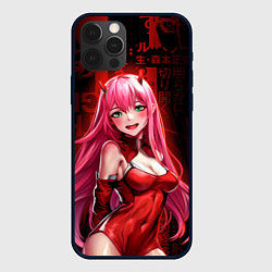 Чехол для iPhone 12 Pro Zero Two anime sexy, цвет: 3D-черный