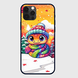 Чехол для iPhone 12 Pro Змейка новогоднее настроение 2025, цвет: 3D-черный