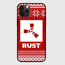Чехол для iPhone 12 Pro Новогодний Rust, цвет: 3D-черный