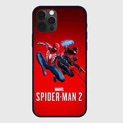 Чехол для iPhone 12 Pro Два паука Marvel spider man 2, цвет: 3D-черный