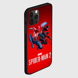 Чехол для iPhone 12 Pro Два паука Marvel spider man 2, цвет: 3D-черный — фото 2