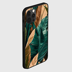 Чехол для iPhone 12 Pro Крупные листья в тропиках, цвет: 3D-черный — фото 2