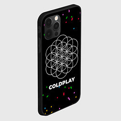 Чехол для iPhone 12 Pro Coldplay конфети, цвет: 3D-черный — фото 2