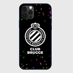 Чехол для iPhone 12 Pro Club Brugge конфети, цвет: 3D-черный