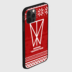 Чехол для iPhone 12 Pro Новогодний Within Temptation, цвет: 3D-черный — фото 2