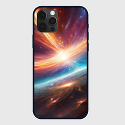 Чехол для iPhone 12 Pro Столкновение двух галактик, цвет: 3D-черный