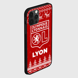 Чехол для iPhone 12 Pro Новогодний Lyon с оленями, цвет: 3D-черный — фото 2