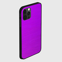 Чехол для iPhone 12 Pro Градиент сиреневый металл, цвет: 3D-черный — фото 2