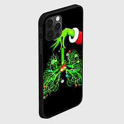 Чехол для iPhone 12 Pro Гринч похищает сердца, цвет: 3D-черный — фото 2