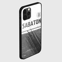 Чехол для iPhone 12 Pro Sabaton - white gradient посередине, цвет: 3D-черный — фото 2