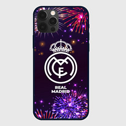 Чехол для iPhone 12 Pro Праздничный Real Madrid, цвет: 3D-черный