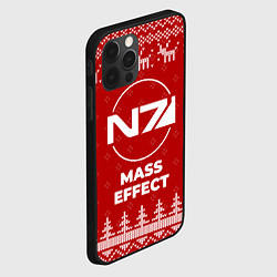 Чехол для iPhone 12 Pro Новогодний Mass Effect с оленями, цвет: 3D-черный — фото 2