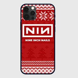 Чехол для iPhone 12 Pro Новогодний Nine Inch Nails, цвет: 3D-черный