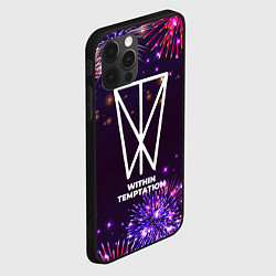 Чехол для iPhone 12 Pro Праздничный Within Temptation, цвет: 3D-черный — фото 2
