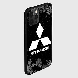 Чехол для iPhone 12 Pro Снежный Mitsubishi, цвет: 3D-черный — фото 2