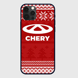 Чехол для iPhone 12 Pro Новогодний Chery, цвет: 3D-черный