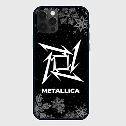 Чехол для iPhone 12 Pro Снежный Metallica, цвет: 3D-черный