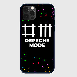 Чехол для iPhone 12 Pro Depeche Mode конфети, цвет: 3D-черный