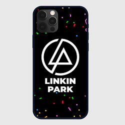 Чехол для iPhone 12 Pro Linkin Park конфети, цвет: 3D-черный