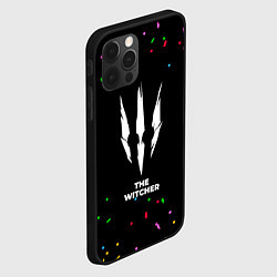 Чехол для iPhone 12 Pro The Witcher конфети, цвет: 3D-черный — фото 2