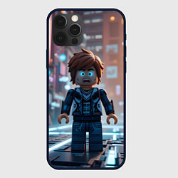 Чехол для iPhone 12 Pro Roblox испуганный человечек, цвет: 3D-черный