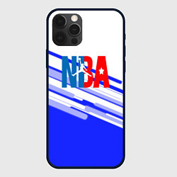 Чехол для iPhone 12 Pro NBA geometry steel, цвет: 3D-черный