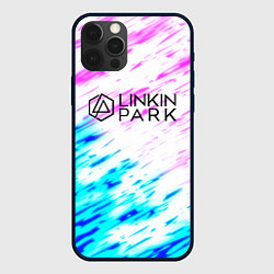 Чехол для iPhone 12 Pro Linkin park rock краски, цвет: 3D-черный