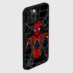 Чехол для iPhone 12 Pro Человек паук паутина, цвет: 3D-черный — фото 2