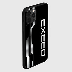 Чехол для iPhone 12 Pro Exeed - металлические полосы, цвет: 3D-черный — фото 2