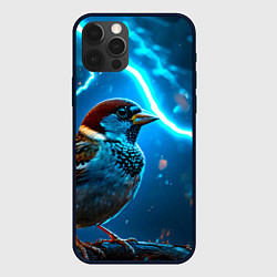 Чехол для iPhone 12 Pro Воробей в грозу, цвет: 3D-черный