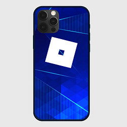 Чехол для iPhone 12 Pro Roblox blue poly, цвет: 3D-черный