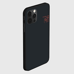 Чехол для iPhone 12 Pro Вязью Татьяна - красная надпись, цвет: 3D-черный — фото 2
