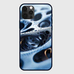 Чехол для iPhone 12 Pro Текстура объемных сот, цвет: 3D-черный