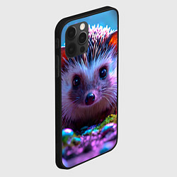 Чехол для iPhone 12 Pro Ёжики в сказаочном лесу, цвет: 3D-черный — фото 2